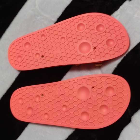 Neon Orange Studded Slides - Picture 6 of 7